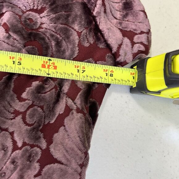 Vtg Eva Blue Y2k Mauve Burnout Velvet MIDI Dress 12 Beaded Lined Fairy Whimsical - Picture 10 of 11